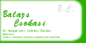 balazs csokasi business card